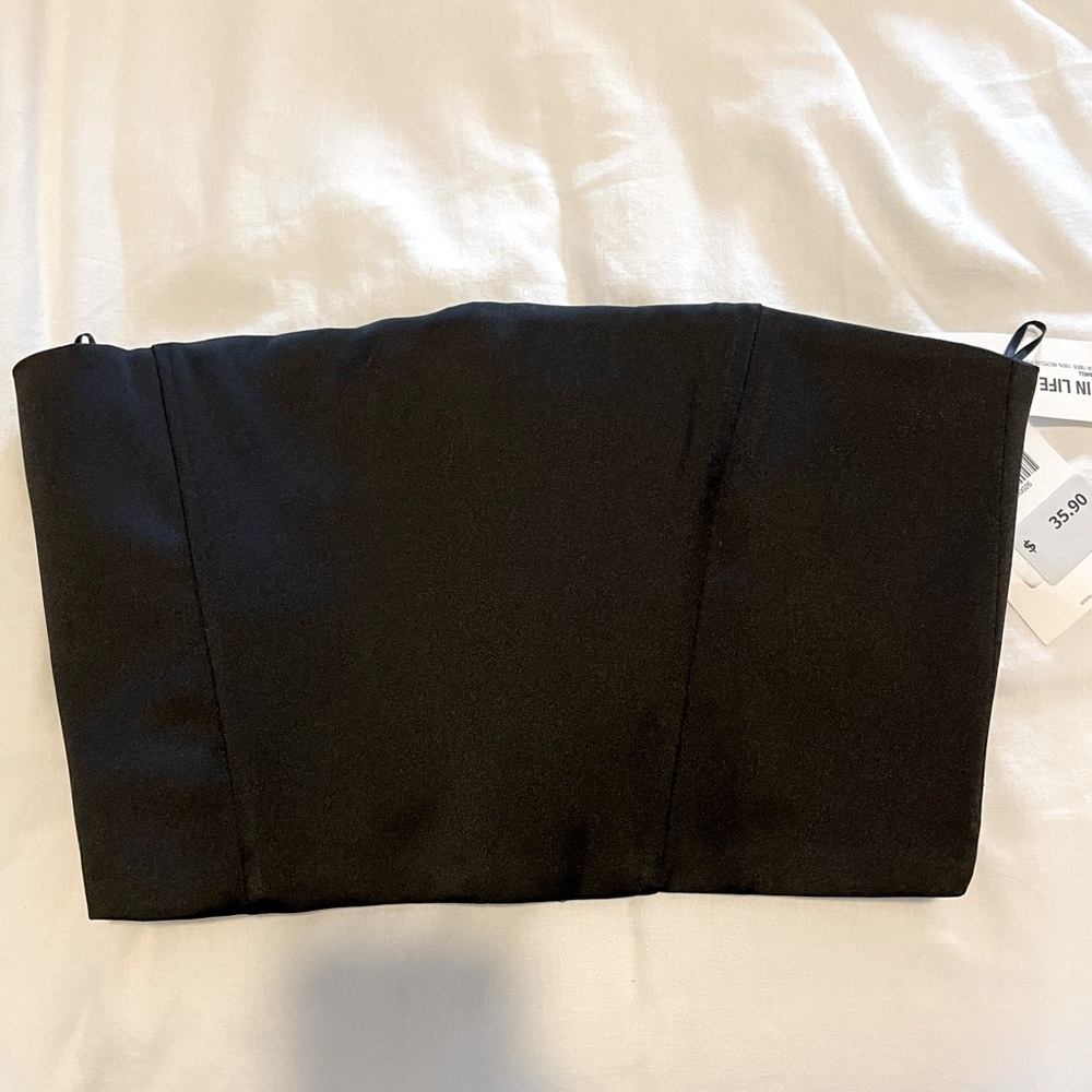 Zara strapless satin corset. Size S. New with tags